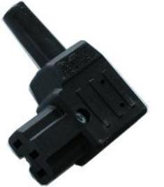 Enchufe del dispositivo Enzo en ángulo negro 155 grados 6173525