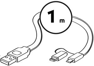 Cavo di ricarica USB 2 in 1 Enzo gembird 1 m nero | micro USB e fulmine 9530002