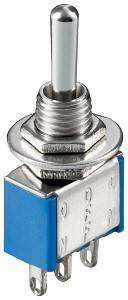 Enzo mini interruttore basculante 1p on-off-on cromato 7495321