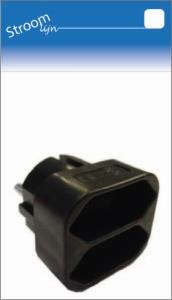 Adattatore presa di terra 2 x euro nero - 6675890