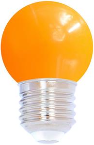 Lampada a sfera a LED e27 arancione 1w - led0157