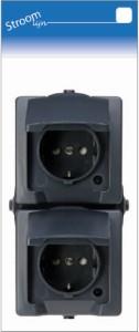 Presa da parete Kopp swd ra doppia verticale antracite - 6628230