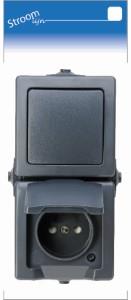 Kopp swd interruptor combinado de superficie ra vertical antracita - 6628250