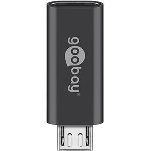 Adaptador Goobay USB micro a USB-C negro - 9550415