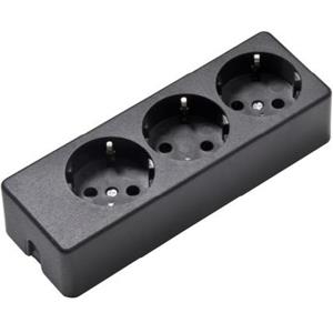 Toma de mesa RA 3V alargada negra - 6871822