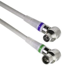 Cavo di collegamento coassiale Technetix completo non imballato 1,5 m angolato - 2081015