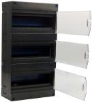 Scatola di distribuzione Enzo vuota 3 file con 3 porte + guida DIN - 4517684