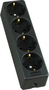 Toma de mesa Enzo RA 4V larga negra PQ 6871930