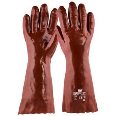Guante de trabajo PVC largo 40cm cat2 | 12 piezas