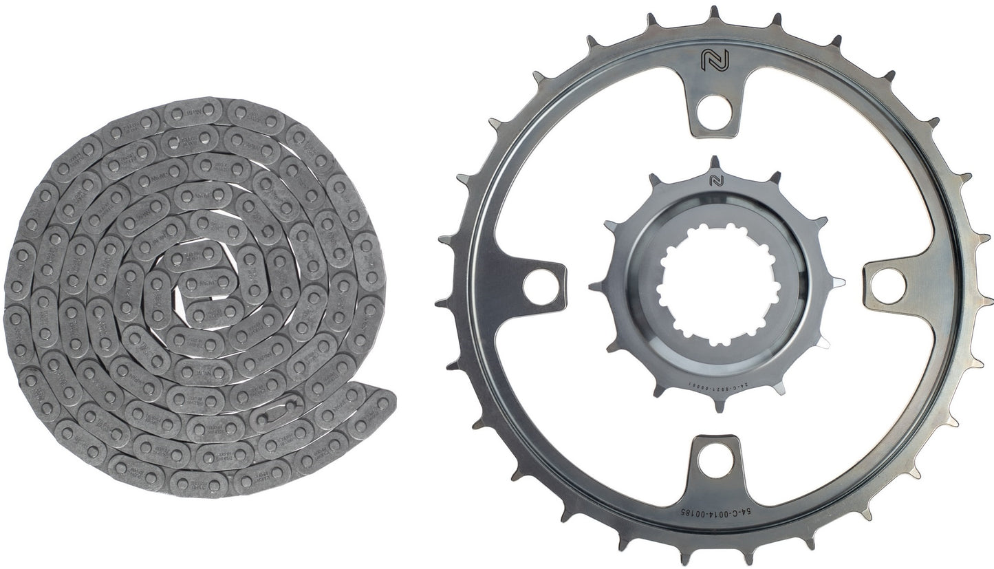 Enduo cargo Aandrijfset Enduo Cargo Enviolo Gen4 geschikt voor E-Bikes zilver