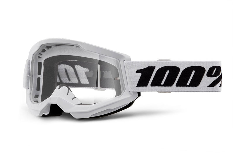100% strata 2 (clear lens fa23) white - goggle