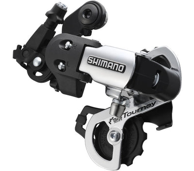 Shimano achterderailleur 6 7-speed tourney rd-ft35 - directe montage d-type - zilver zwart
