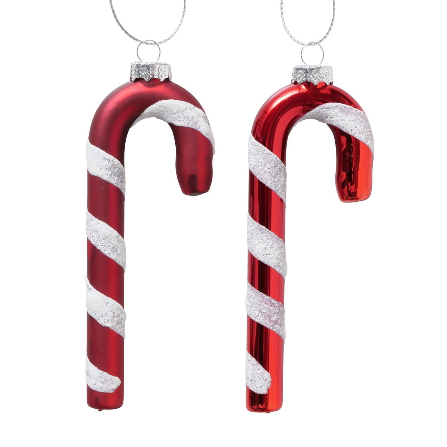 Boltze home Colgante navideño caramelo bastón de caramelo cristal h12cm