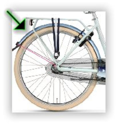 Parafango posteriore Batavus 26 blu grigio lucido