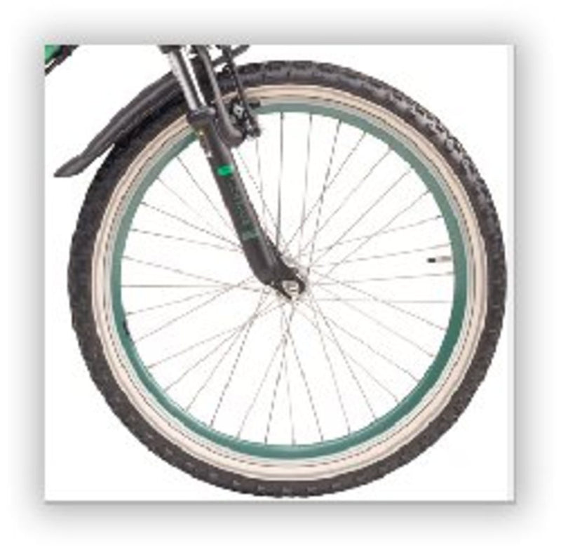 Batavus rueda delantera 22 llanta serpiente-gris verde sin neumático