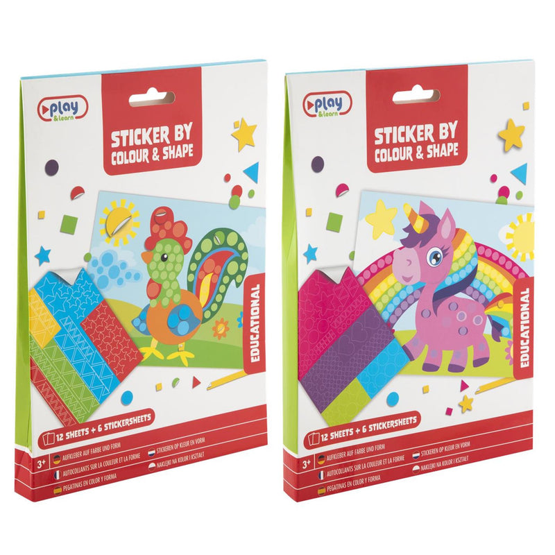 Pegatinas Moxy por color y forma, 12 hojas