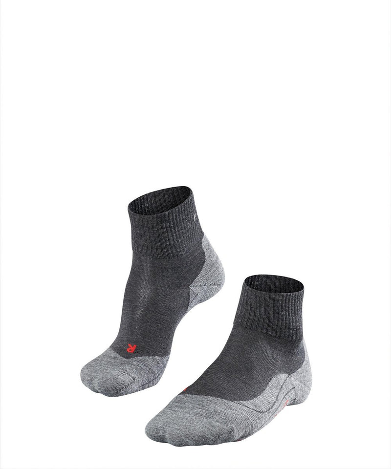 Falke tk5 short anti-blaar dun wol functioneel materiaal wandelsokken heren grijs - maat 39-41