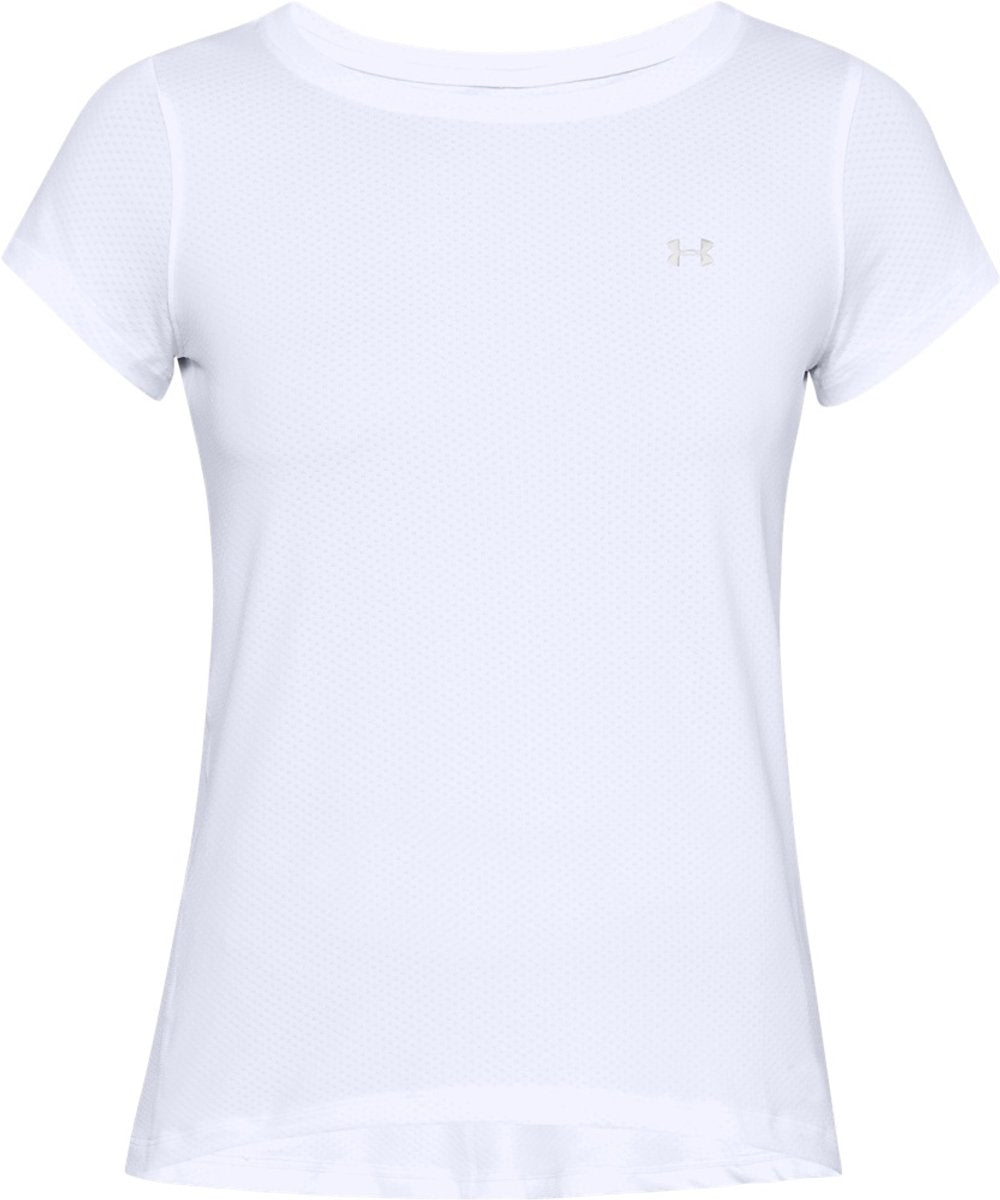 Under armour tech mesh short sleeve dames sportshirt - wit