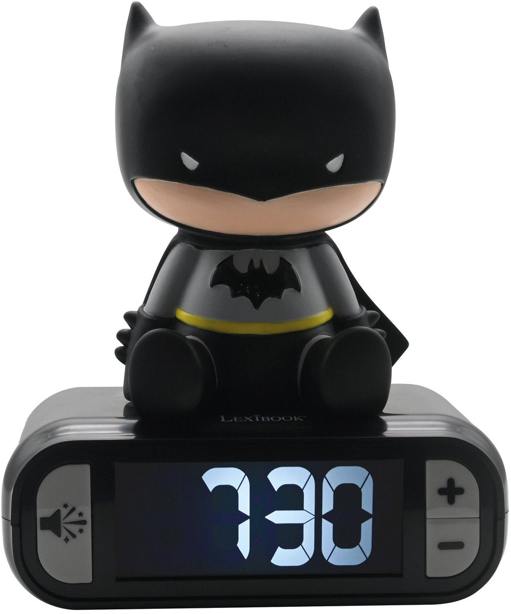 Sveglia digitale Lexibook con luce notturna 3D Batman ed effetti sonori