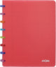 Atoma tutti frutti schrift - a5 - 144 bladzijden - commercieel geruit - transparant rood