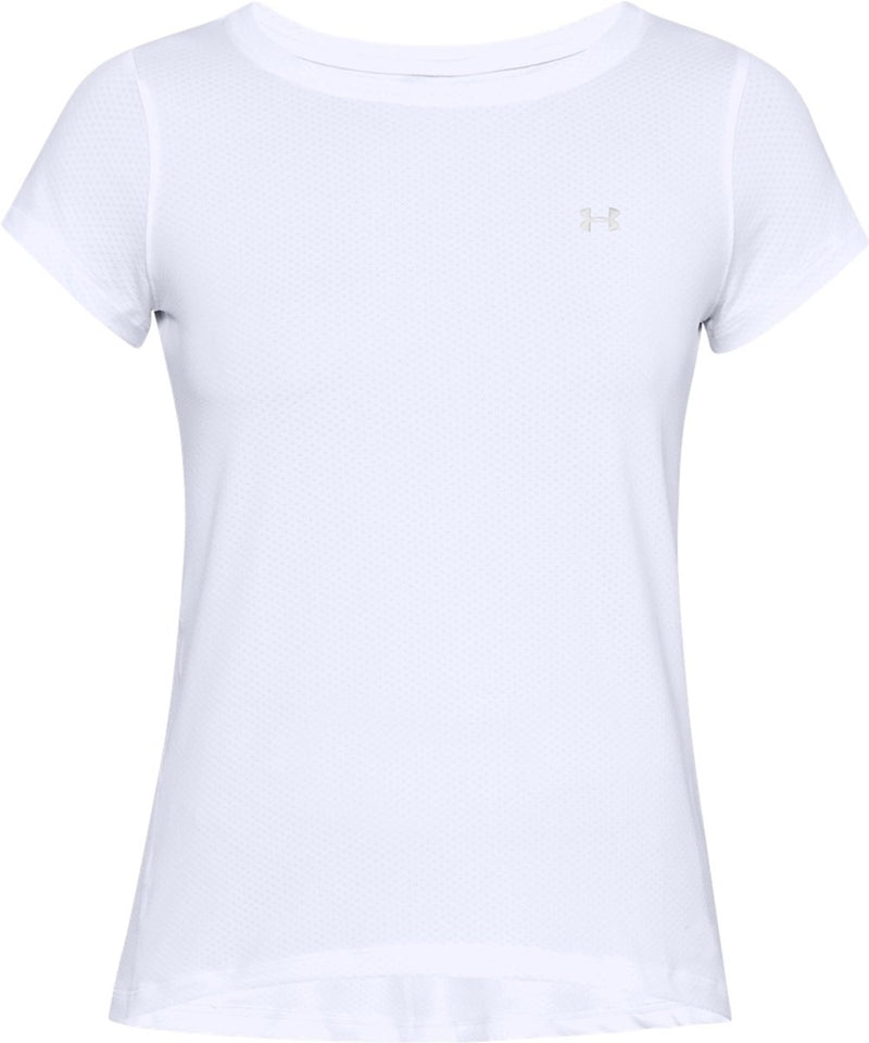 Camiseta deportiva Under Armour Tech Mesh de manga corta para mujer - blanco
