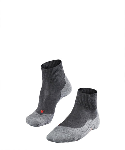 Falke tk5 short anti-blaar dun wol functioneel materiaal wandelsokken heren grijs - maat 42-43