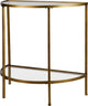 Tavolino della dea del legno - metallo - ottone antico - 75x37x75