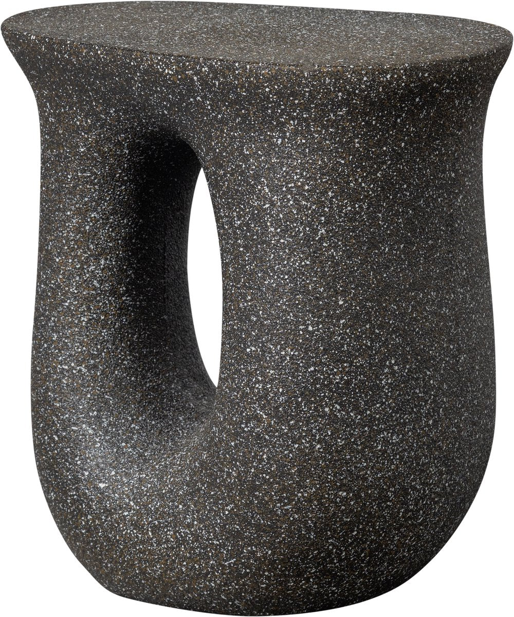 Tavolino da muratore in legno con puntini - magnesio - nero - 45x42x33
