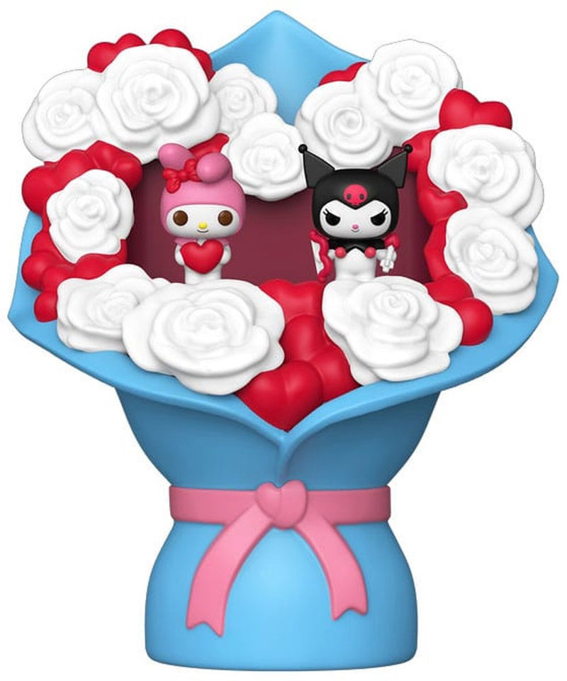 Funko Sanrio Bitty Pop! bouquet di figure in vinile, confezione da 2, bambola di My Melody Kuromi (San Valentino) da 4 cm! figura - 2 cm
