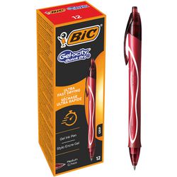 Ty bic gel-oci rullo gel ad asciugatura rapida medio 0,4 mm blu confezione da 12