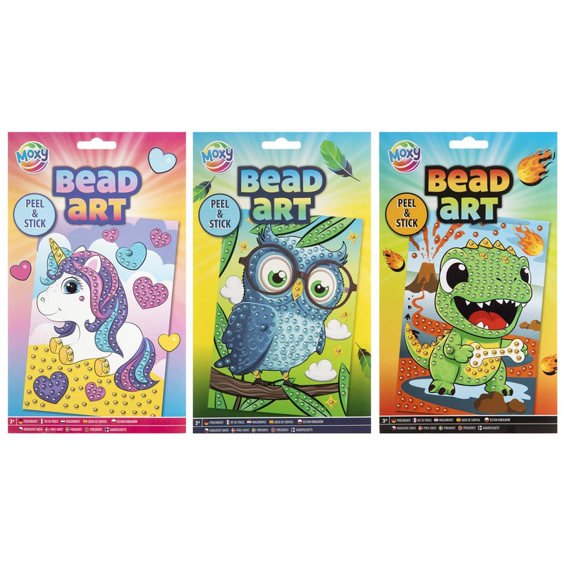 Unicorno, dinosauro o gufo con perline Moxy