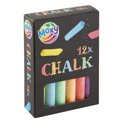 Tiza pizarra Moxy 12 en caja color blanco