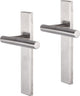 Impresso deurkruk - chelsea - voor binnen - vierkant deurschild - rvs - 2 stuks