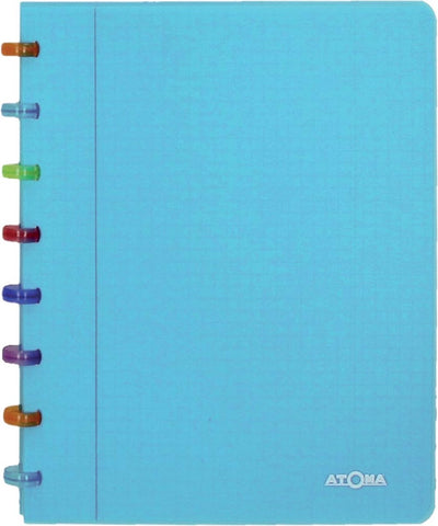 Atoma tutti frutti notebook, ft a5, 144 pages, commercial checkered, transparent turquoise