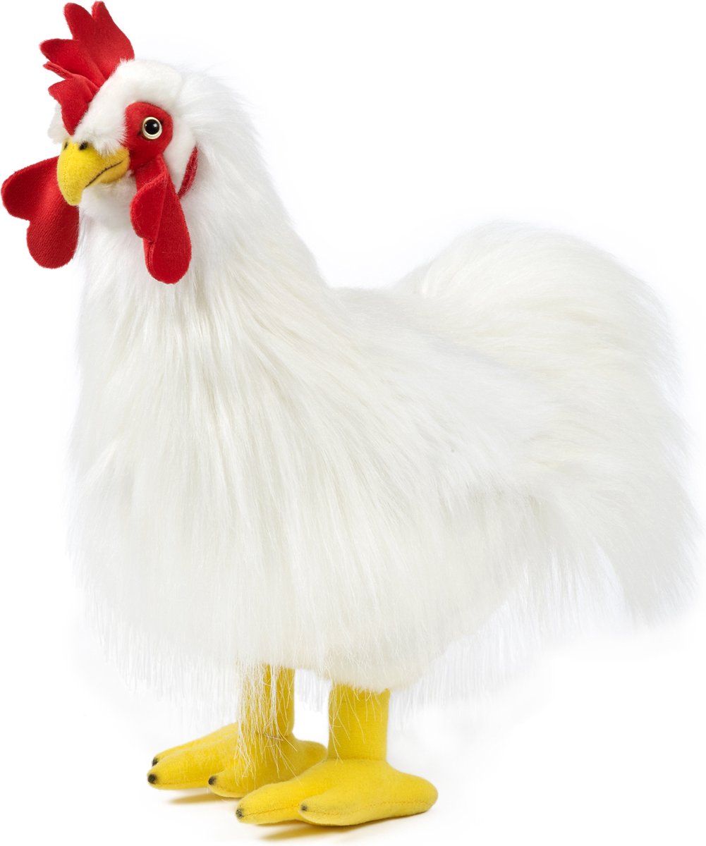Living nature cuddly toy rooster - 35 cm - plush - toys - roosters farm animal cuddly toys - stuffed animal