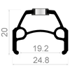 Rodi achterwiel connect 28 8 9 10 speed 622 x 19 met snelspanner en rvs spaken zwart