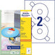 Etichette per CD avery zweckform l6043-100 bianco 200 pezzi
