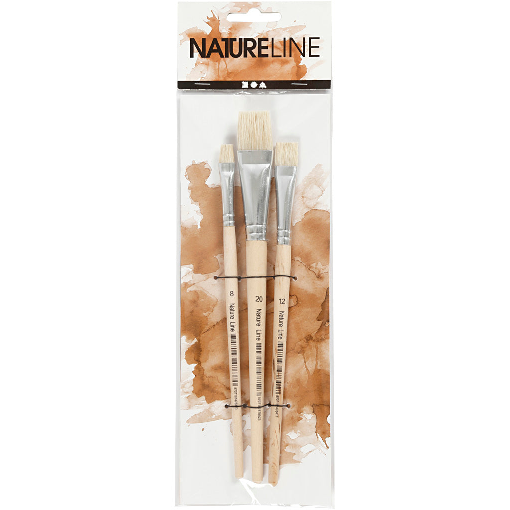 Creative Company Nature Line Brush 8 12 20 Plat, 3st.