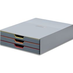 Cajonera durable varicolor a4 gris