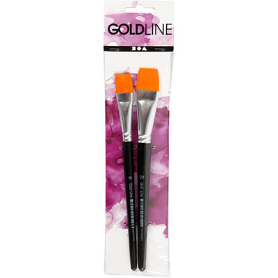Creative Company Gold Line Brush Flat, 2st.