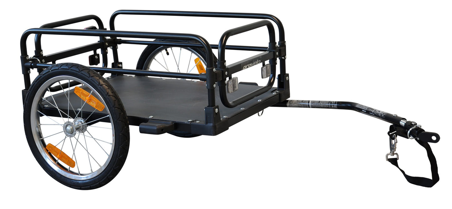 Rimorchio per biciclette di probelo pieghevole - nero