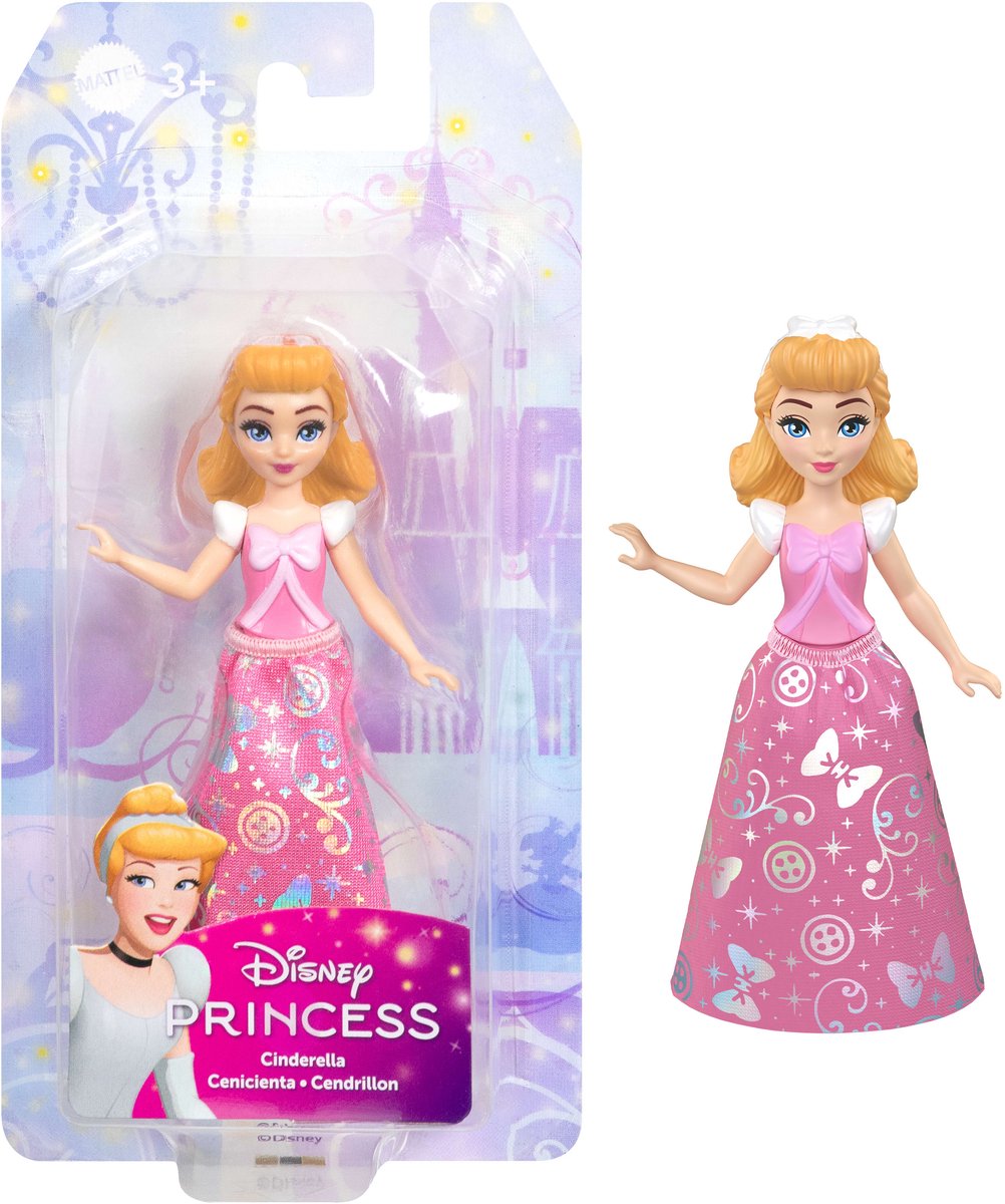 Disney Princesas Cenicienta Core Muñeca Pequeña, Muñeca Pequeña, Mujer, 3 Años, Niño Niña, 95,4 mm, 50 g