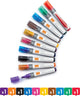 Nobo liquid ink whiteboard markers met ronde punt - pak van 10 stuks - assorti