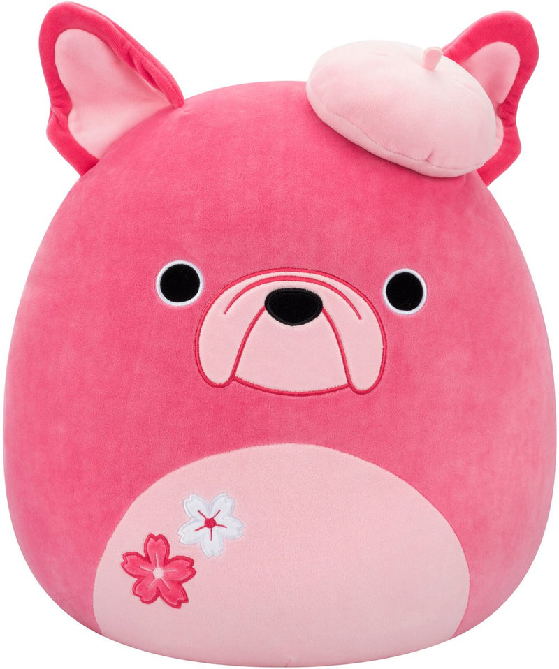 Peluche tenero Squishmallows - bulldog francese rosa, 40 cm