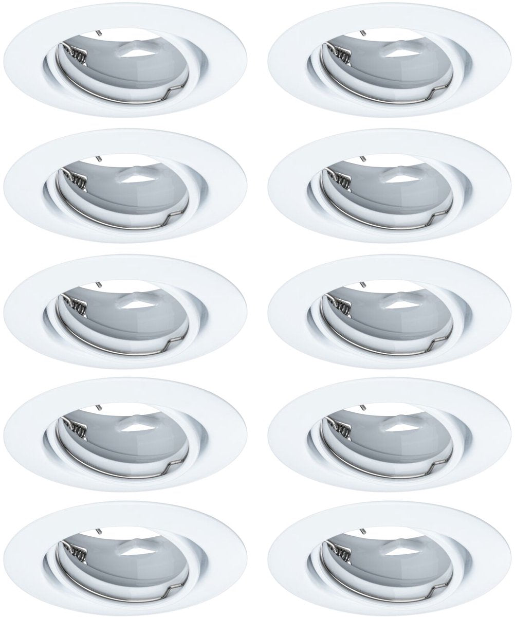 Juego de bases para lámpara empotrable Paulmann orientables redondas 90 mm 20° gu10 máx. 10w 230v regulable blanco
