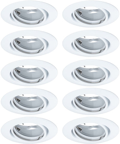 Paulmann base per lampada da incasso set base girevole tonda 90 mm 20° gu10 max. 10w 230v dimmerabile bianco