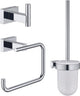 Grohe essentials cube accessoireset - toiletrolhouder - toiletborstelset - handdoekhaak - chroom