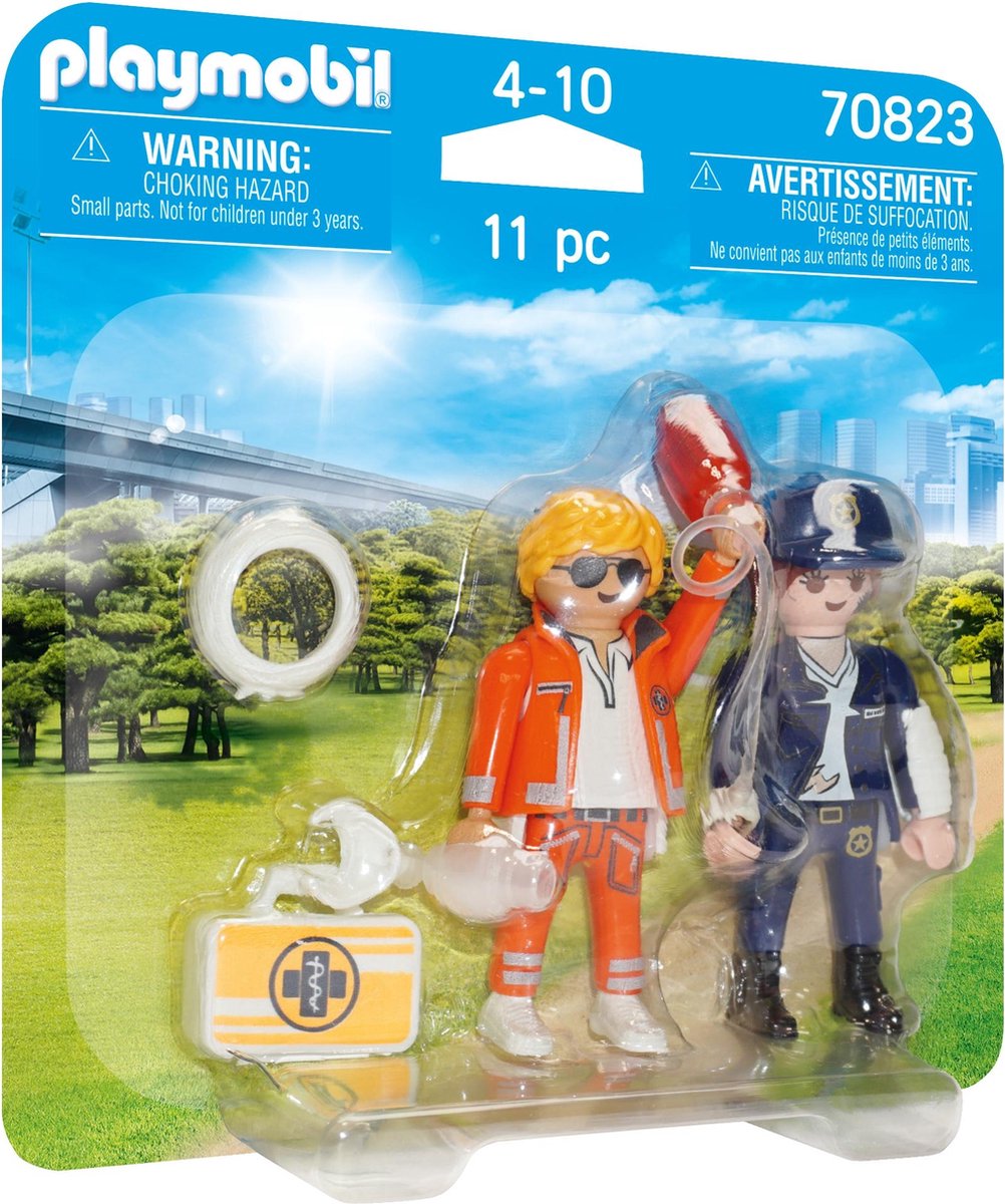 PlayMobil City Life Duopack Doctor de emergencia y oficial de policía 70823
