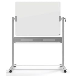 Pizarra de cristal móvil nobo 900 x 1200 mm blanca magnética