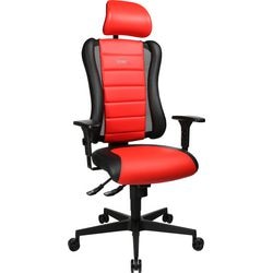 Silla gaming Topstar Sitness RS negro, soporte lumbar rojo